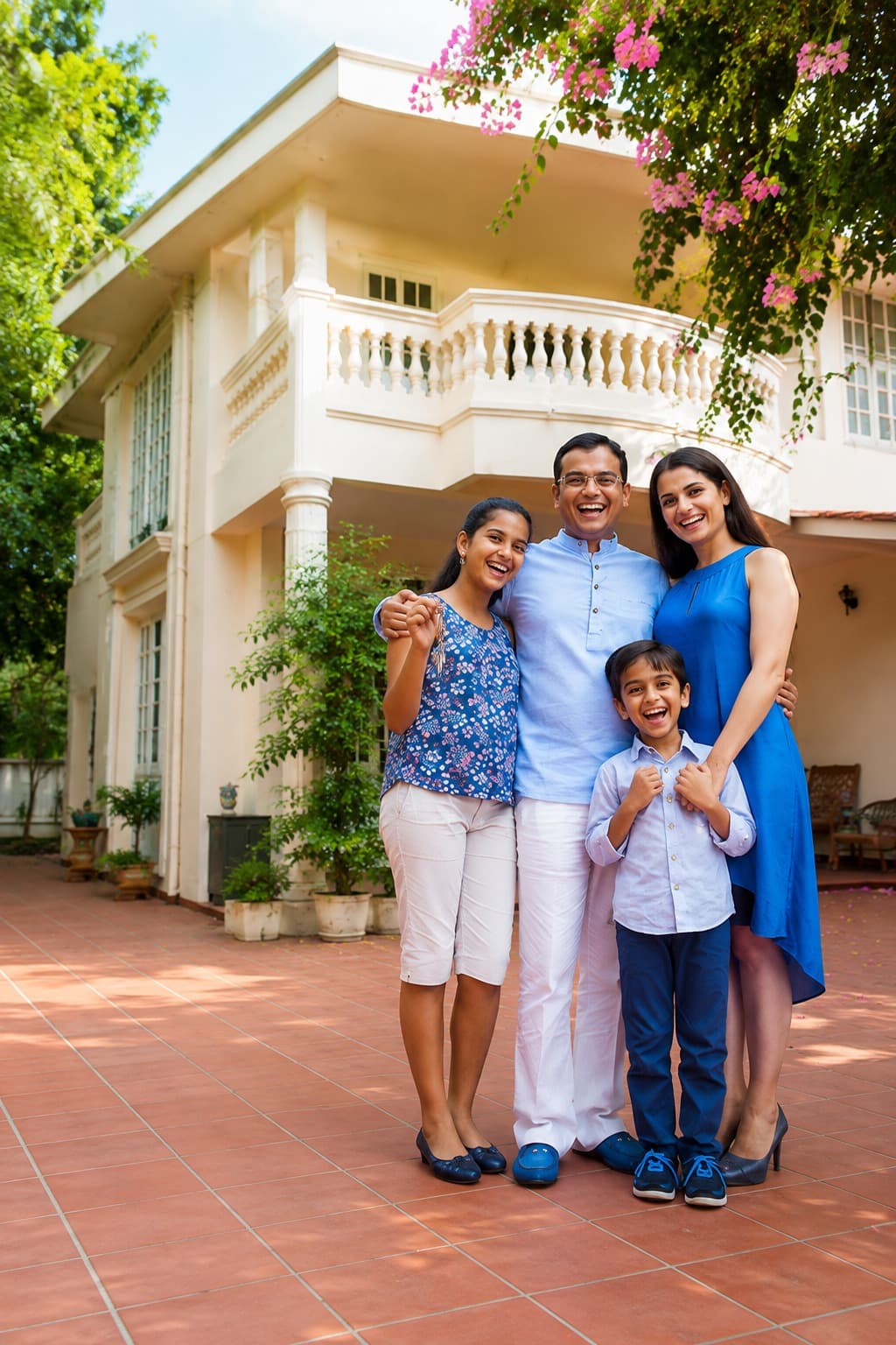 A happy family at home in Gurgaon